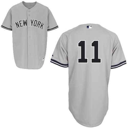 Brett Gardner #11 MLB Jersey-New York Yankees Men's Authentic Road Gray Baseball Jersey